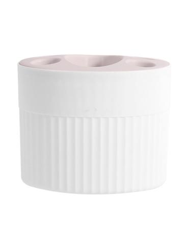 Papaba make-up brush-upscent organizer toothpaste container toothbrush stand multi-purpose holder grid design bathroom white