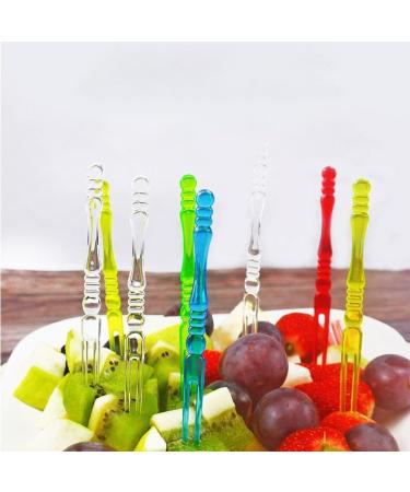 New 2024 50Pcs Transparent Disposable Plastic Food Forks Multicolor Mooncake Cake Dessert Fork Kitchen Tableware Event Party Supplies Template DIY Greeting Card Handmade - Buy Online on GoSupps.com