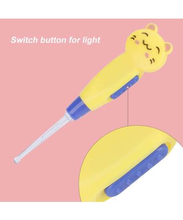 LED Ear Wax Removal Tool for Babies - Lighted Earpick & Tweezers Kit (Yellow Kitten) - Safe & Effective Earwax Remover - Buy Online on GoSupps.com