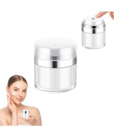 Moisturizer Container with Pump, Moisturizer Pump Dispenser, Cream Jar Vacuum Bottle, Lotion Pump Dispenser, Airless Cosmetic Pump Container Travel Jars for Creams Face Moisturizer Pump Container