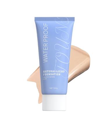 Natural Foundation Makeup Longlasting Mattifying with Oil Control Facial Makeup for Oily Combination and Sensitive Skin 01 Classic Ivory