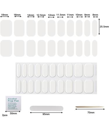 Semi Cured Gel Nail Strips 32 PCS Gel Nail Polish Stickers Wraps Adhesive Gel Nail Stickers with Nail File Stick and Sealing Strip(M) - Buy Online on GoSupps.com