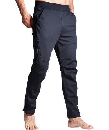 Souke Sports Winter Men s Bicycle Pants - Long Thermo Fleece Lined Windproof & Water-Repellent Softshell - L PL8060-4/4 Black - Buy Online on GoSupps.com
