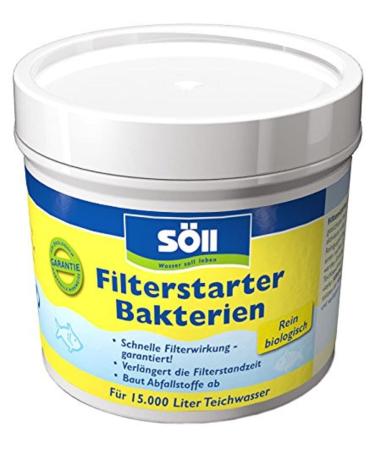 S ll 80587 Filter starter bacteria High pure microorganisms for ponds 100 g - natural filter bacteria activate the biology of the filters in the garden pond fish pond koiteich swimming pond 100 g for 15 000 liters single - Buy Online on GoSupps.com