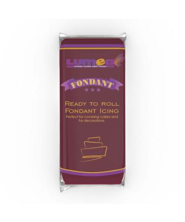 Dekozauber24 Premium Fondant 1kg 17 colours soft and flexible rolled fondant cake decoration (burgundy)