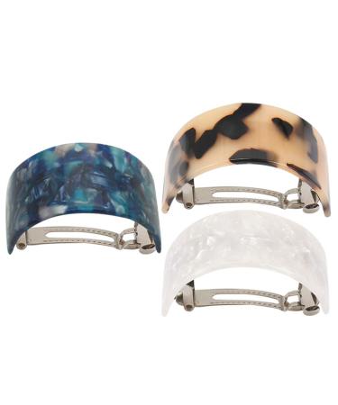 Lurrose 3pcs Feather Ponytail Clips Semicircle Clips Half Round Ponytail Holder for Women Girls