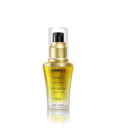 Vitamin C Anti-Wrinkle Eye Serum - Reduces Puffiness Dark Circles & Fine Lines | Antioxidant-Rich Formula with Jojoba Oil Vitamins A & E Dead Sea Minerals-1.01 fl.oz