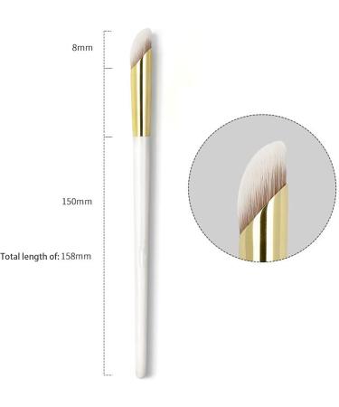 3 set Concealer Makeup Brush Dark Circles Concealer Brush for Setting with Powder White 3 set (White) - Buy Online on GoSupps.com