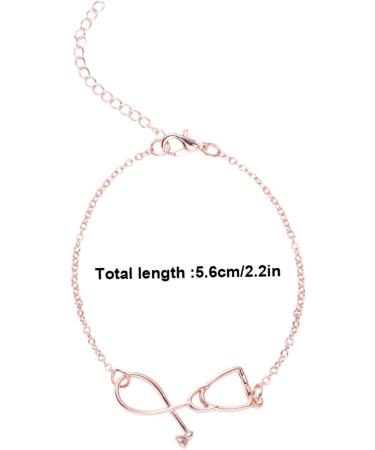 CALLARON 4 Pcs Earth Tones Miss Friendship 3.4X2CMx2pcs Rose Goldx2pcs - Buy Online on GoSupps.com