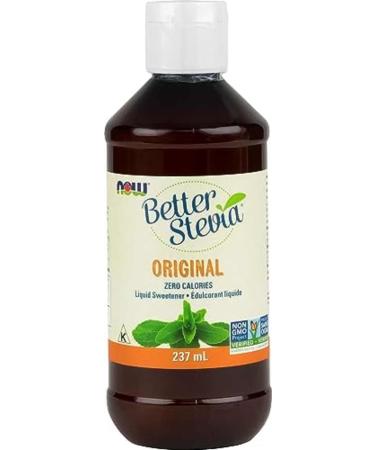 NOW Foods BetterStevia Original Zero-Calorie Liquid Sweetener Keto Friendly Suitable for Diabetics No Erythritol 237ml