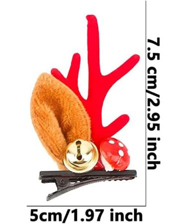 Christmas Hair Accessories 2 Pairs Christmas Hair Clips Reindeer Antlers Ears Hair Accessories Bells Headdress Hairpins Decorative for Women Girls Christmas Party Headpiece. - Buy Online on GoSupps.com