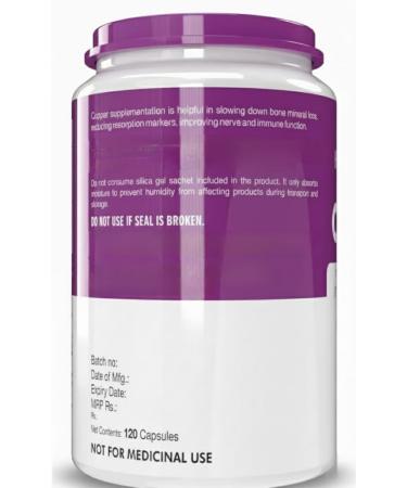 Nutrition Chelated Copper Gluconate - Highly Bioavailable Form - Non-GMO Gluten Free -120 Veg. Capsules - Buy Online on GoSupps.com