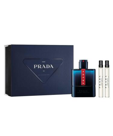 Prada Luna Rossa Ocean Eau de Toilette Set (Eau De Toilette 3.3 Fl. Oz + 2 Eau de Toilette Spray 0.33 Fl Oz)