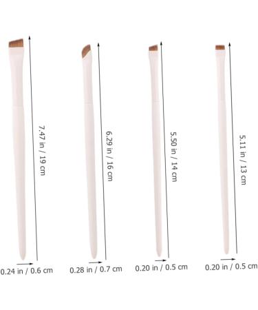 SOESFOUFU Travel Makeup Brush 4 Pcs Gel Eyeliner Brush Make up Brush Eye Liner Brush Cosmetic Ultra Thin Travel Flat Brush - Buy Online on GoSupps.com