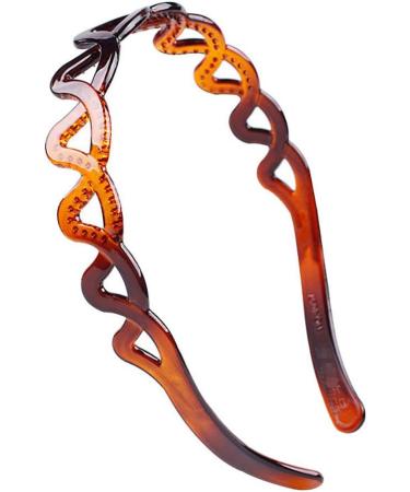 Set of 2 Women Girls Hard Plastic Headband Hair Hoop Black and Brown High-grade Headwear Hairband (Style C#) - Buy Online on GoSupps.com