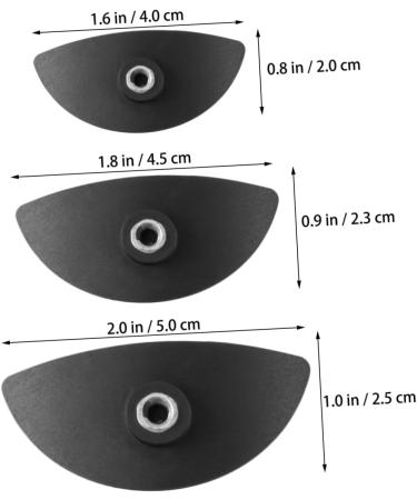 Mipcase 6 Pcs Eye Makeup Make up Kit Eye Shadow Seal Eye Shadow Stamp Crease Tool Die Crystal 5*2.5cm Black - Buy Online on GoSupps.com