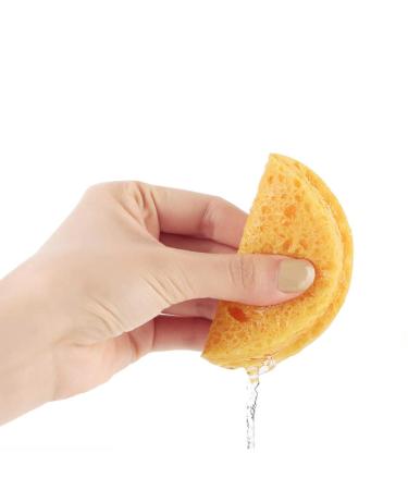 20 Pack Reusable Yellow Makeup Sponges - Natural Facial Cleaning & Makeup Removal Sponge - Buy Online on GoSupps.com