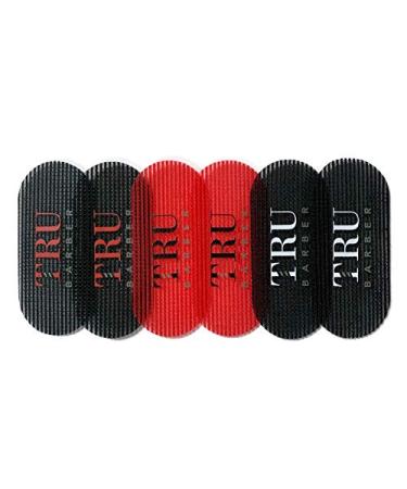 TRU BARBER HAIR GRIPPERS  3 COLORS BUNDLE PACK 6 PCS for Men and Women - Salon and Barber Hair Clips for Styling Hair holder Grips (BlackRedBlack) - Buy Online on GoSupps.com