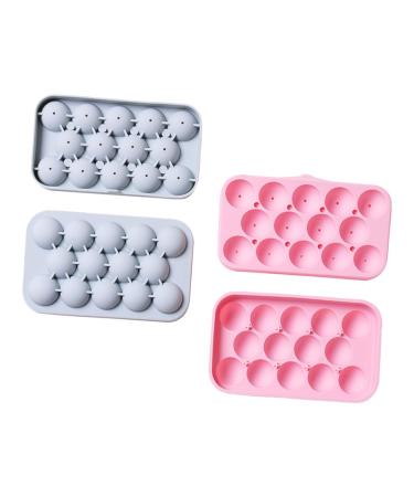 Zerodeko Ice Molds 2pcs Home Making Mold Summer Ice Tray Ball Makers Moulds Molds Bar Cube Fridge DIY Tools Silicone 17x9.9cm Assorted Color