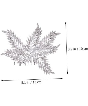 MAGICLULU Bridal Comb Girl Accessories Rhinestone Barrettes Hair Decor Bride Hair Accessory Floral Hair Accessories Bride Insert Comb Combs Hair Comb for Women Leaf Miss Wig Alloy - Buy Online on GoSupps.com