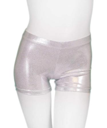 Girls' Sparkle Gymnastics Shorts | Aosva | Ages 2-14 | Silver - Buy Online on GoSupps.com