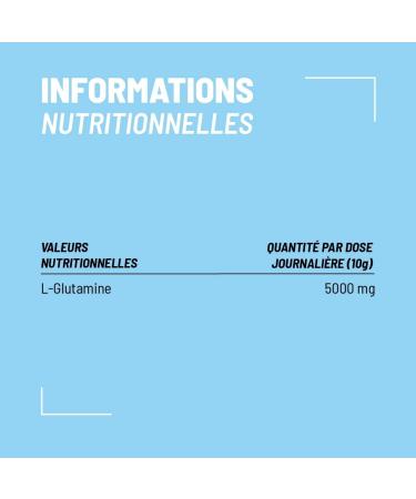 Kyowa Vegetable L-Glutamine 100% Pure | L-Glutamine Powder | Food Supplement | Amino Acid | Recovery After Training | 150g | 1 Month Cure | Made in France Nutripure - Buy Online on GoSupps.com