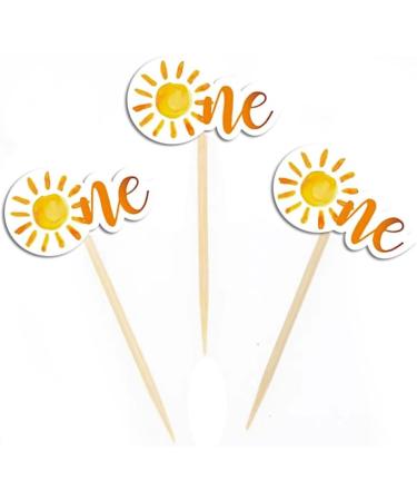 24 PCS Sunshine One Cupcake Toppers You are My Sunshine First Birthday Cupcake Picks for Baby Shower Birthday Party Cake Decorations Supplies - Buy Online on GoSupps.com