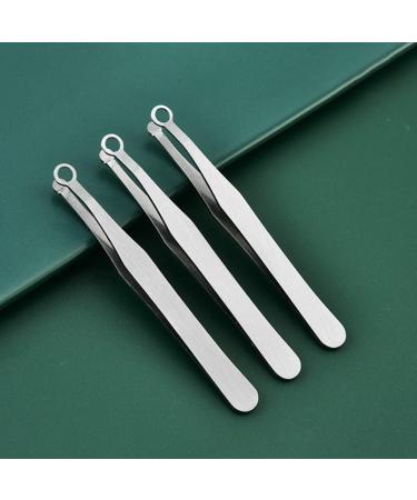 Minkissy Universal Nose Hair Cutter & Eyebrow Tweezers - Stainless Steel Round Head Leather Cover - Perfect Trimmer for Men & Women - Black - Buy Online on GoSupps.com