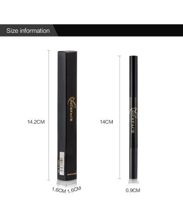 NICEFACE Dark Brown Eyebrow Pencil - Double Ended Precision & Waterproof Brow Makeup | Shop Internationally - Buy Online on GoSupps.com