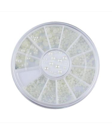 3 Sizes Nail Art Stickers Faux Pearl Tips Glitters Rhinestones Slice Decal Diy Manicure Nail Art Decorations WheelFashion Processed