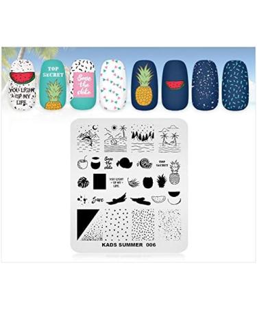 KADS Nail Art Stamping plate Nail Template Nail Art Design Tool Nail DIY Design Image Plate (SU006) - Buy Online on GoSupps.com