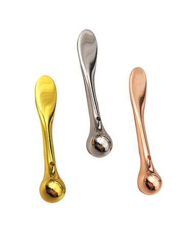 Beaupretty 9 Pcs Round Beads Eye Cream Stick Makeup Spatula Facial Massager Makeup Applicator Massage Stick for Face Make up Palette Handheld Massagers Care Small Spoon Zinc Alloy Miss