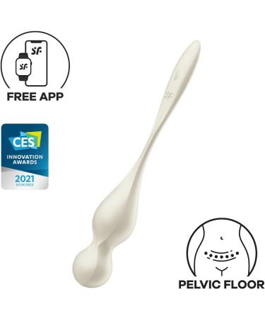 Satisfyer Love Birds 1 Connect App - Vibrating Kegel Balls for Pelvic Floor Strengthening G-Spot Stimulation | 12 Vibration Settings | Waterproof & Rechargeable | Skin-Friendly Silicone (White - Buy Online on GoSupps.com
