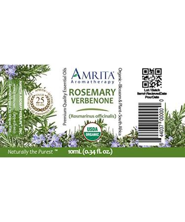 Organic Rosemary Verbenone Essential Oil 100% Pure Undiluted Rosemarinus officinalis Therapeutic Grade Premium Quality Aromatherapy Oil Tested & Verified 10ML Rosemary 0.34 Fl Oz (Pack of 1) - Buy Online on GoSupps.com