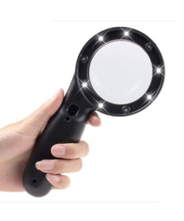 Charging Magnifier HD with Lights for The Elderly to Read 10 Times Handheld Portable Reading Newspaper Good Times