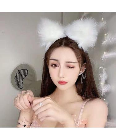 LEEMASING Light Up Headbands LED Cat Ears Headband Faux Fur Hair Hoop Cute Colored Light For Xmas Party Cosplay Halloween Birthday (Pink) - Buy Online on GoSupps.com
