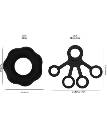Finger Trainer Hand Strength Training Ring Expander Finger Pull Black - Buy Online on GoSupps.com