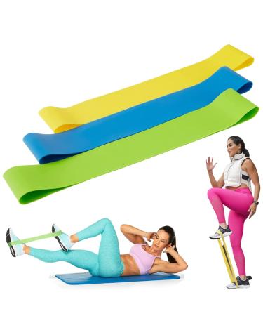Beachbody Resistance Bands Exercise Loops for 80 Day Obsession, Strength Workout Bands for Women & Men, Fitness for Training at Home or Gym, Light, Medium & Heavy Resistance Levels 9 Inch