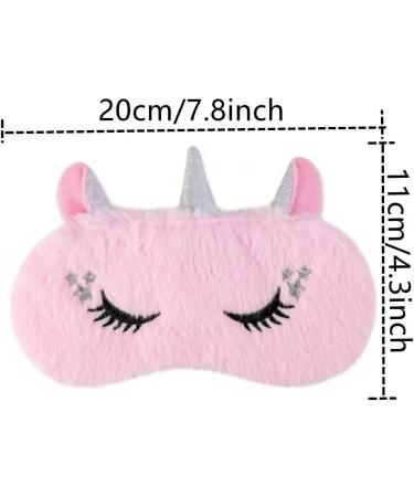 LYQLXL Cute 3D Unicorn Sleep Mask for Women, Girls & Kids - Soft Plush Blindfold for Travel, Naps & Nighttime - Eye Cover for Sleeping at Home - Buy Online on GoSupps.com