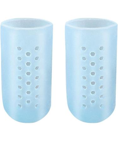 Breathable Gel Toe Caps Toe Protectors for Blisters & Corns Relief - Light Blue Medium - Buy Online on GoSupps.com