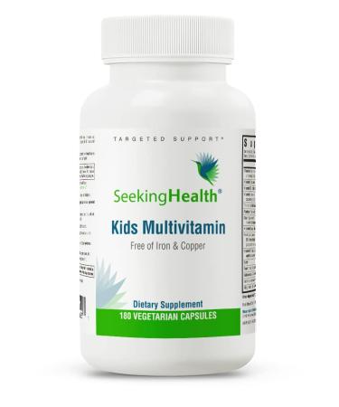 Seeking Health Kids Multivitamin Formulated for Children s Health Active Forms of Folate B12 Riboflavin and B6 Iron and Copper Free Vegetarian (180 Capsules)*