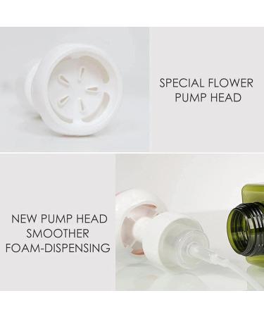 AADEE 250ml Flower-Shaped Foaming Bottle Creative Flower Shape Plastic Press Bubble Soap Dispenser Suitable for Most Canned Liquids in Daily Life Such As Shampoo Shower Gel Hand Soap Etc White M - Buy Online on GoSupps.com