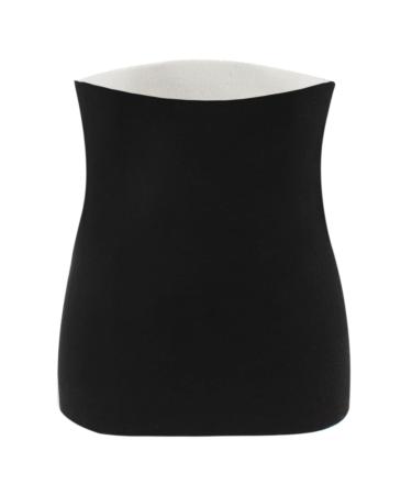 Women Men Warm Soft Cashmere Waist Kidney Binder Supports Belt Breathable Thermal Waistband Black Large