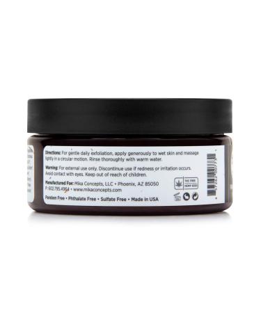 MIKA NATURALS Organic Hemp Seed Sugar Scrub (Fragrance Free) Face and Body Exfoliator Hydrates Smooths and Purifies 8 oz. - Buy Online on GoSupps.com