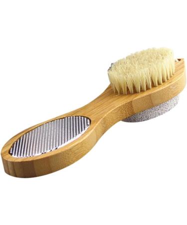Beavorty 4 1 Pumice Stone for feet Foot Pumice Stone Scrubber feet Hard Skin Stone Scrubber pomes Stone for feet Cleaning Scrubber Exfoliating Brush Bath Brush Bamboo Stepping Stone Crusty - Buy Online on GoSupps.com