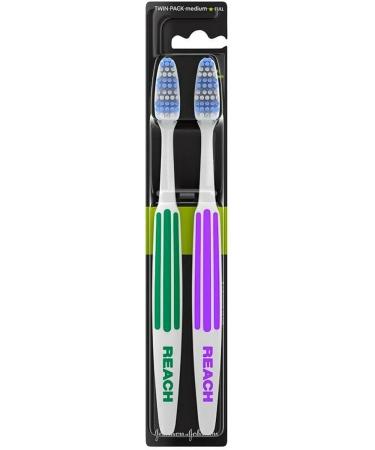 Listerine Duo Reach Interdental Medium Toothbrush - Pack of 2 Multicolor - Buy Online on GoSupps.com