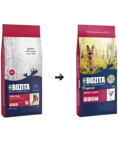 Bozita Dog Original Adult Classic 12 kg - Buy Online on GoSupps.com