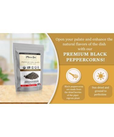 Minerva Spices Organic Peppercorn Black 1 Pound 453 grams Premium Quality 100% Pure Non-GMO Vegan Gluten-Free and Kosher Certified Black Peppercorn - Buy Online on GoSupps.com