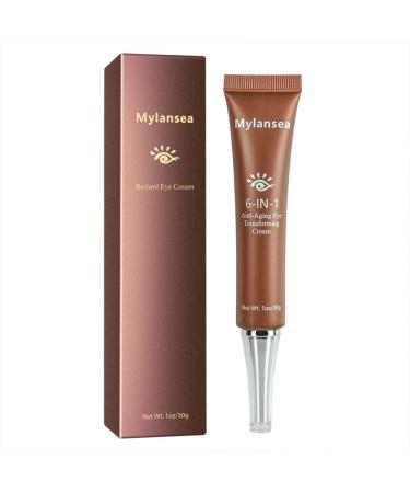 Mylansea Anti Aging Eye Cream  Retinol Eye Cream Contains Niacinamide and Hyaluronic Acid  Reduces Wrinkles  Puffiness  Crows Feet and Dark Circles  1 Oz