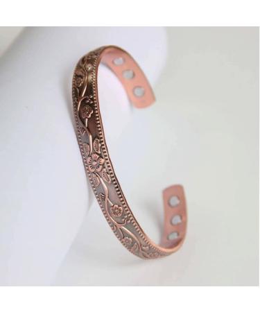 Vicmag Copper Bracelet for Women & Men | Ultra Strength Magnets | 99.9% Solid Pure Copper | Adjustable Size | Gift Box Included - Buy Online on GoSupps.com